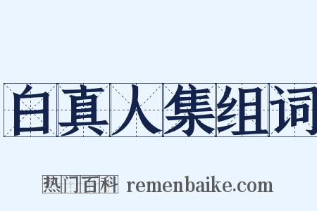 白真人集组词是什么意思的图片